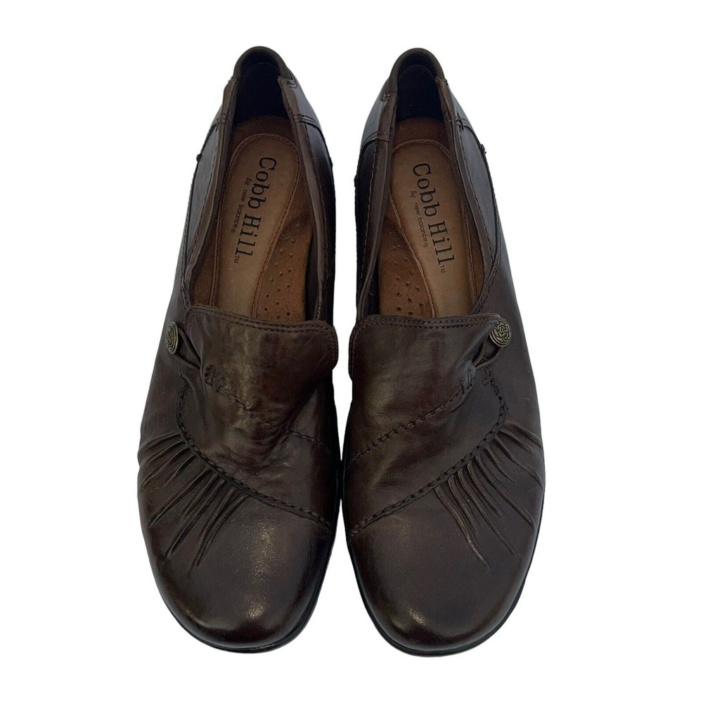 Cobb Hill Shoes Womens 9.5 M Paulette Slip On Loafers Brown Leather Low Top